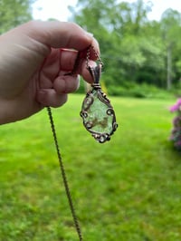 Image 3 of Prehnite Wrapped in Antiqued Coppper