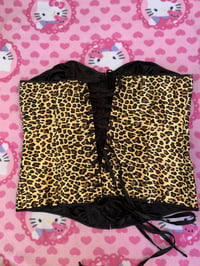 Image 1 of Y2k leopard corset 