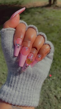 Image 4 of Nails- Long Luxury (Pink Tips)