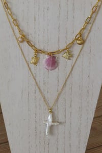 Image 2 of Scallop Shell Charm Necklace 