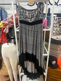 Image 1 of black and white dress