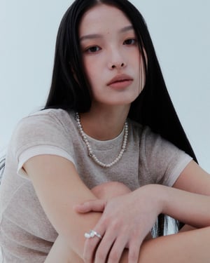 Image of LOWOOL - Dew Pearl Silver Necklace