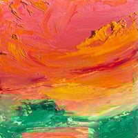 Image 2 of “Orange” oil on wood 6 x 6 inches