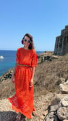 CORAL LACE KAFTAN