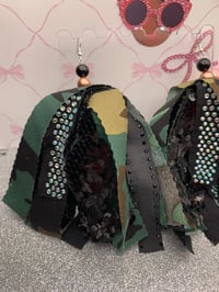 Image 3 of Camoflage  Print  Tassel Earrings
