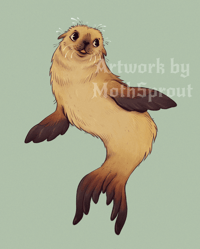 Image 6 of Fur Sealion Tassel Acrylic Keychain (Double Sided)