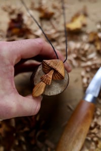 Image 4 of Parasol Mushroom Pendant Necklace 
