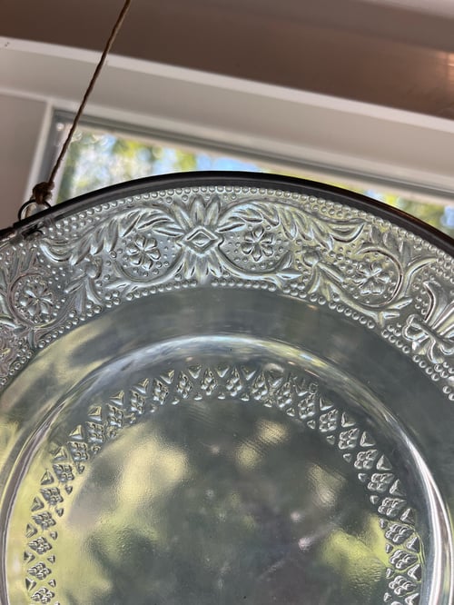Image of Round Vintage 7 inch glass- hanging