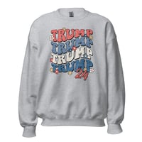 Image 1 of Retro Trump 24 Flowers Unisex Sweatshirt