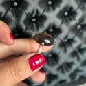 Superbe bague de créateur en argent massif avec quartz fumé serti, vintage, taille 49-50