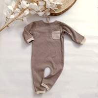 Image 1 of Newborn boys romper Nick | cold brown