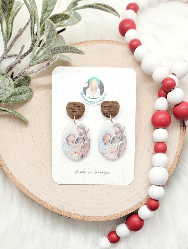 Image of Nativity Scene Earrings 