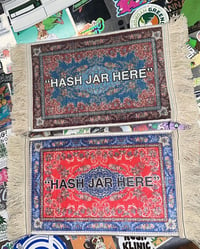 Image 1 of  “HASH JAR HERE” mood mat rug 