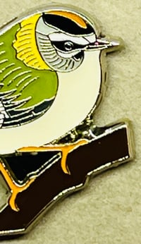 Image 4 of Firecrest - November 2021 - UK Birding Pins - Enamel Pin Badge