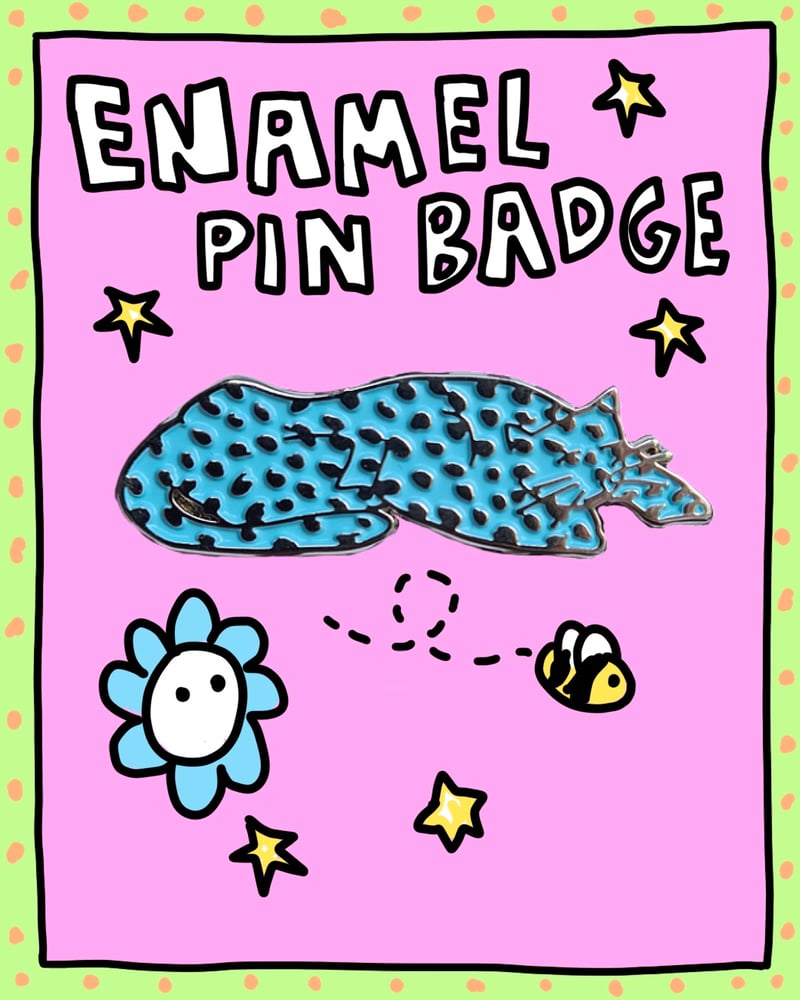 Image of Blue Cheetah Enamel Pin