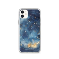 Image 6 of Celestial Constellation Night Sky Stars and Clouds Painting Clear Case for iPhone®