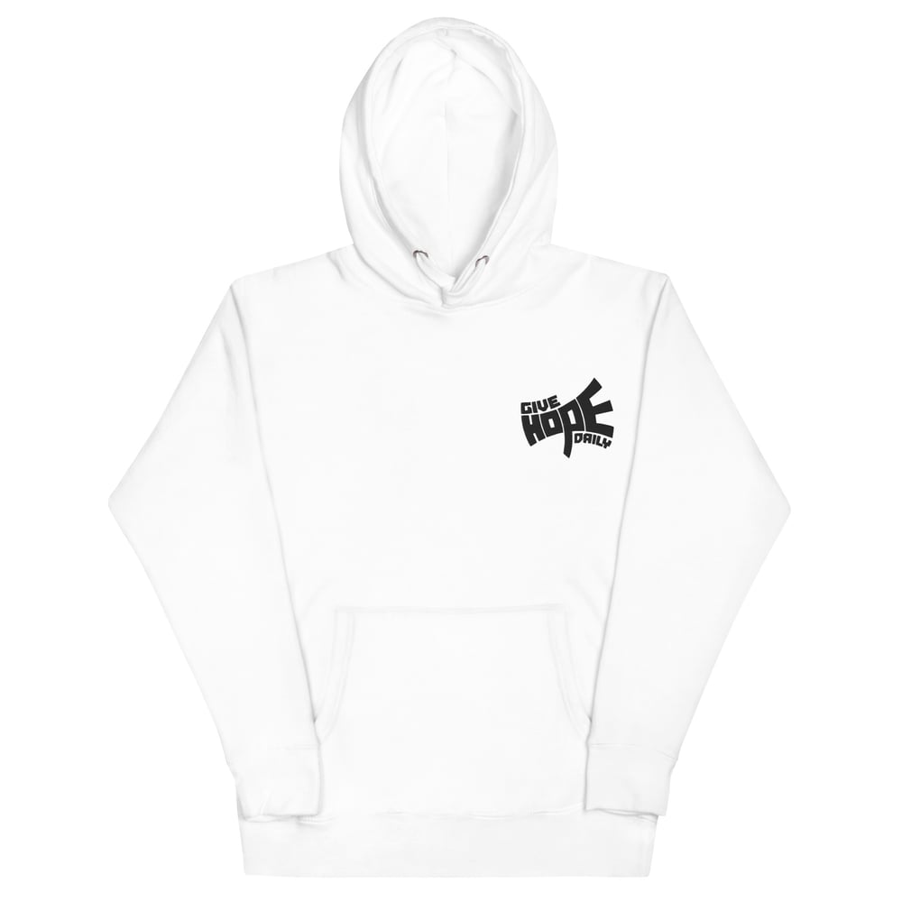 Give Hope Daily Blk Logo Embroidered Hoodie