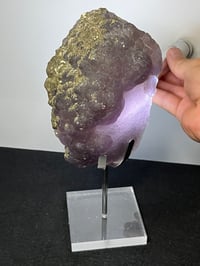 Image 5 of Purple Botryoidal Fluorite With Cubic Pyrite Display Specimen | Hunan China #2662