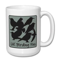 Image 2 of UK Birding Pins Logo Mug (Large - 15oz) Large Logo