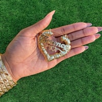  Custom Heart Bamboo Earrings 