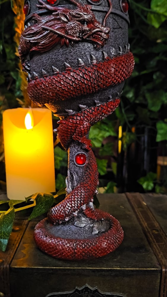 πThe Armored Kingdom Red Bloodfire Dragon Crimson Goblet