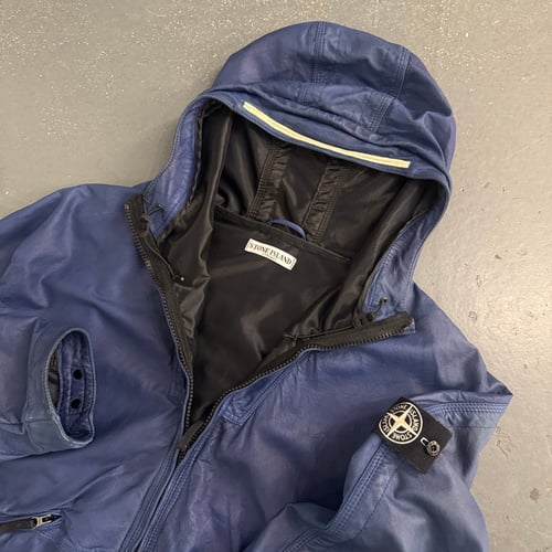 Image of SS 2011 Stone Island Leather Hooded Jacket, size XXL
