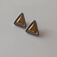 Image 1 of Vintage Triangle Earrings 
