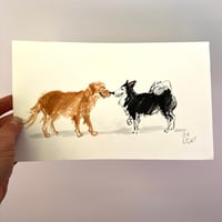 ORIGINAL ARTWORK - Nose Kiss - 25x15cm