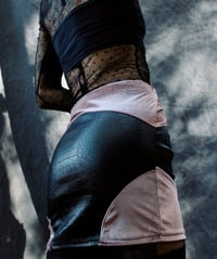 Image 1 of KORA skirt, black snake & rosa velour