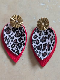 Image 2 of Boucles d'oreilles Red Leopard