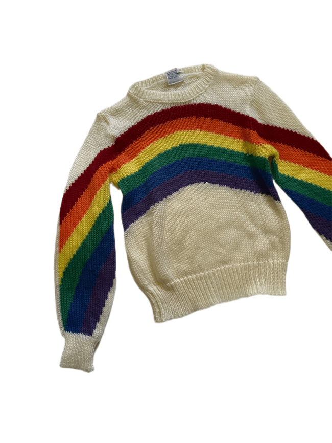 early 1970s rainbow knit sweater 