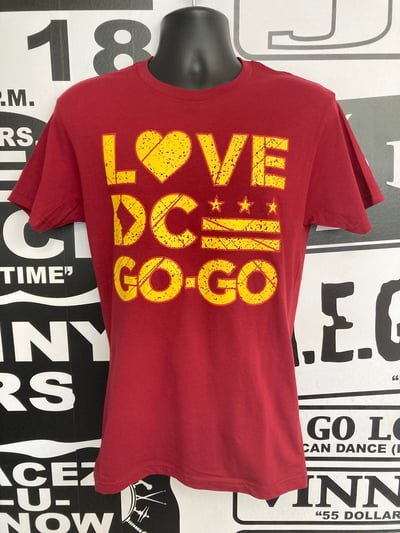 Image of LOVE DC GOGO Burgundy/Gold Commanders T-shirt