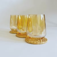 Image 3 of Iridescent Golden Glasses & Coaster Set