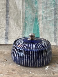 Image 5 of Blue striped butter dish
