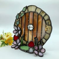 Image 4 of Brown Hobbit Door Candle Holder