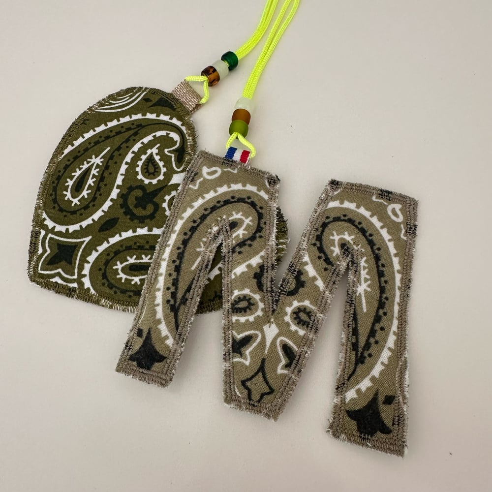 Image of Bandana letter tag