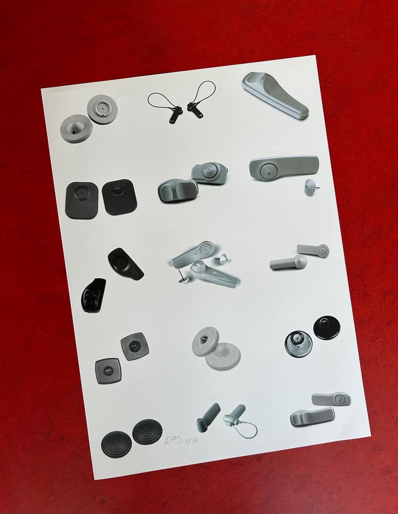 Image of SECURITY TAG PRINT / DANS