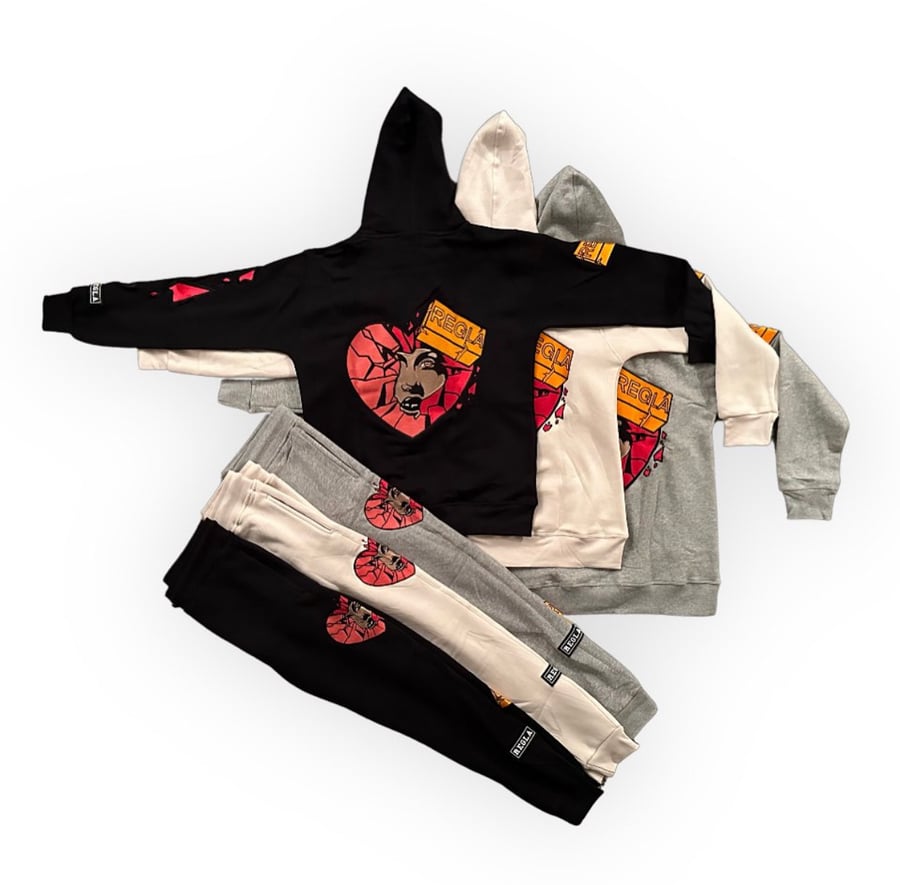 Image of Brocken Heart SweatSuit Red
