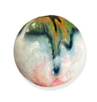 Image 6 of “MELTED EYE” ORIGINAL PAINTING ON WOOD SPHERE 3”x3”