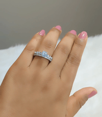 Image 1 of Solitaire American Diamond Adjustable Ring  