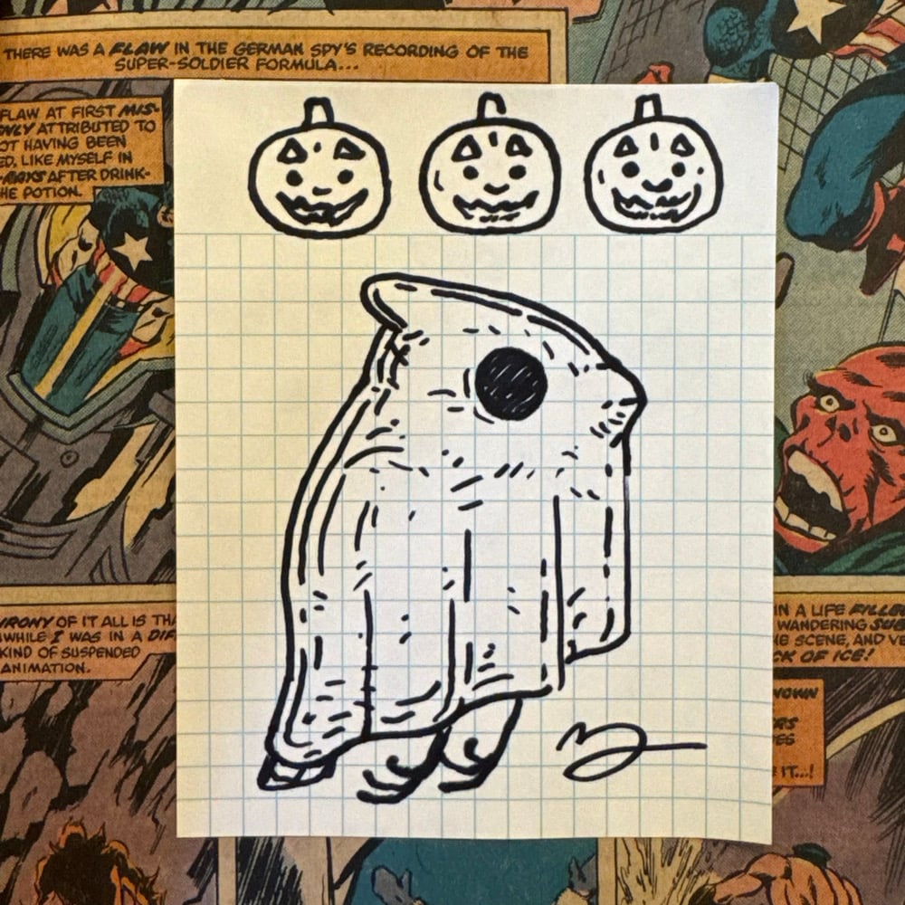 Image of Fat Bird Sharpie Sketch #140