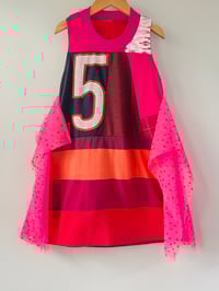 Image 2 of neon heart tulle 5/6 five 5 5th fifth bday party birthday courtneycourtney upcycled tank dress 