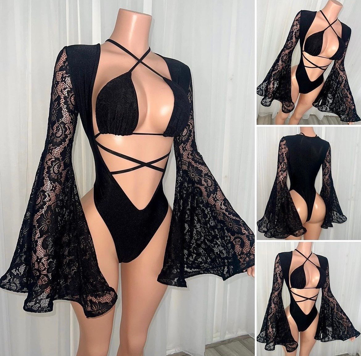 Black Lace Miami Swimsuit Secret Sewing Rooms