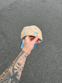 Image 5 of  SKY BLUE BRIM NEUTRAL TONE DODGERS  CUSTOM FITTED CAPS
