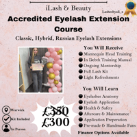Lash Extension Accredited Course - Classic, Hybrid and Russian