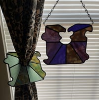 Image 1 of Stained glass big bread clip suncatcher