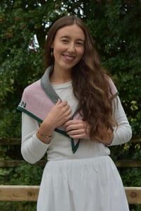 Image 13 of Bramble Green Lambswool Shawl - Made in Scotland