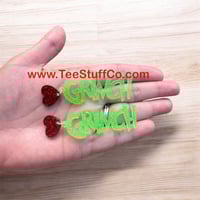 Image 4 of Christmas Grinchy Earrings