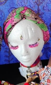 Image 3 of Wire Head Band- sari fabric