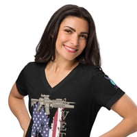 Image 6 of Women’s Veteran relaxed v-neck t-shirt